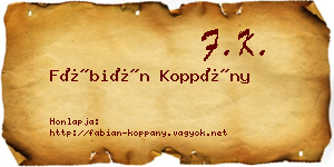 Fábián Koppány névjegykártya